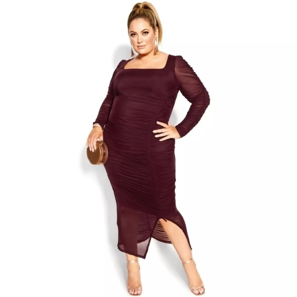 City Chic Rouched Dress